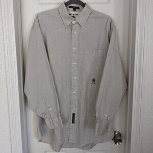 Vintage 90's Tommy Hilfiger Men's Button Up Shirt - Cream Color - 15.5